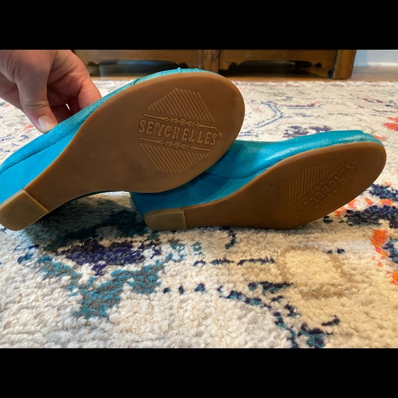 Seychelles Blue Wedges - Picture 6 of 7